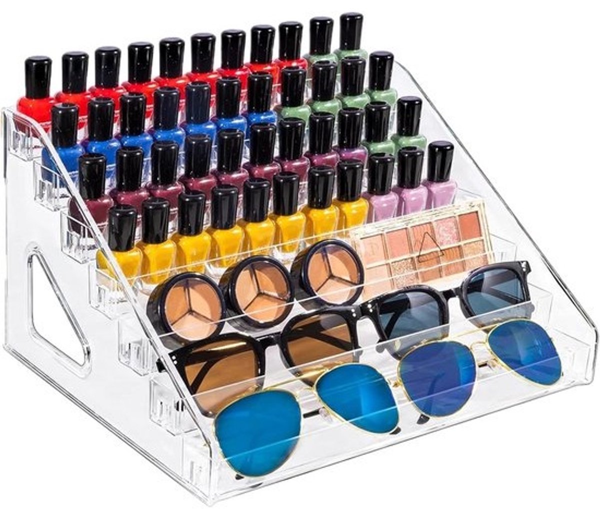 7-Lagen Nagellak Organizer voor Acryl Nagellak - Doorzichtig Nagellakrek