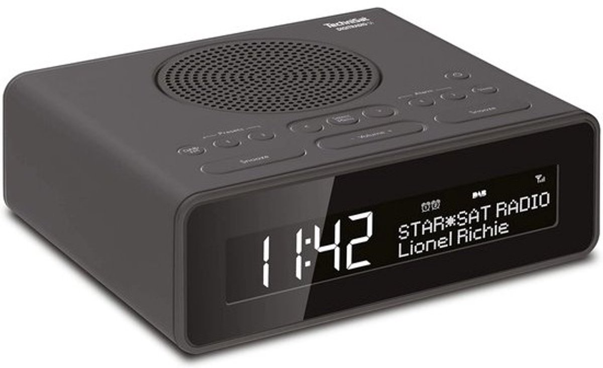 Digitale Wekker Radio - DAB FM - Ontspannen Wakker Worden - Twee Alarmtijden - 1.5 Watt - Zwart