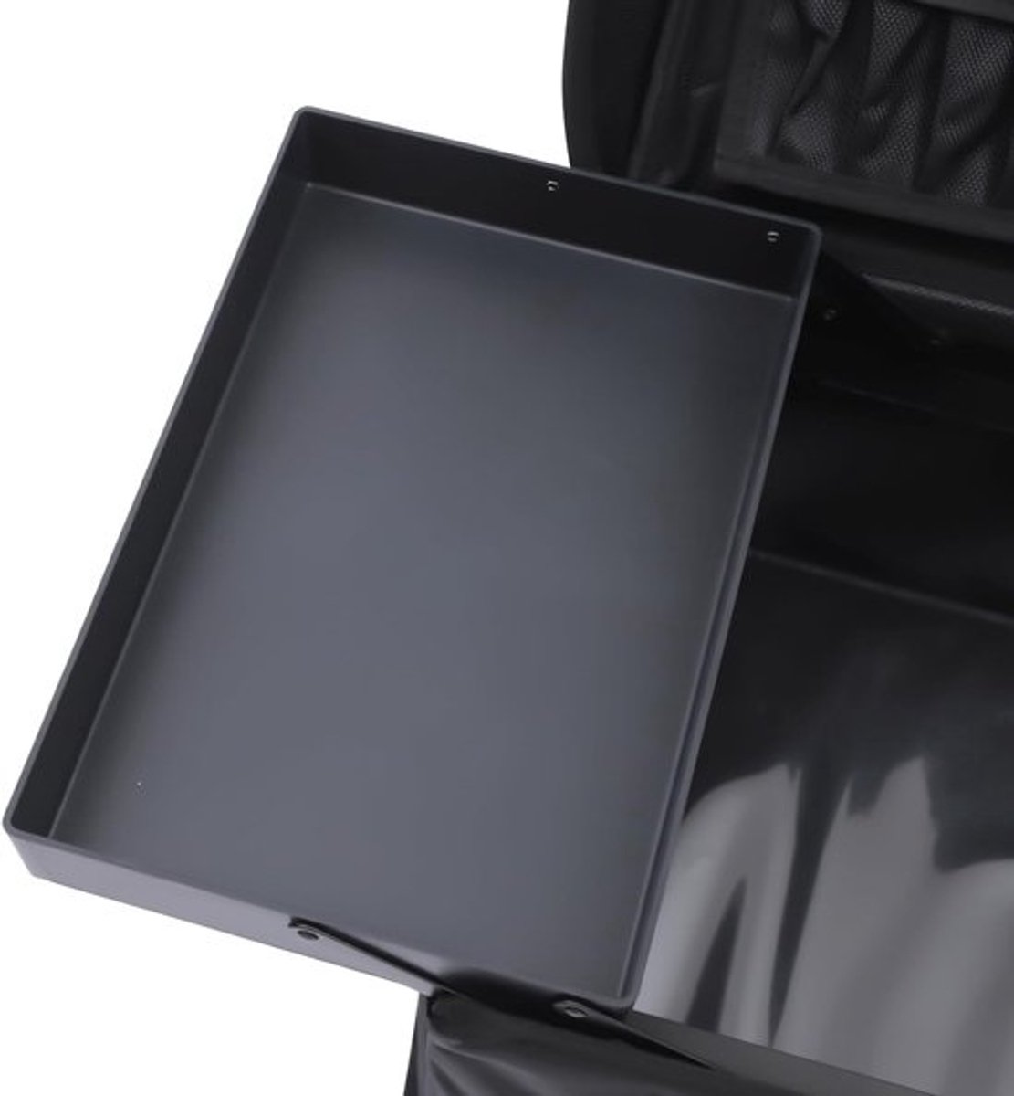2-in-1 Extra Grote Rolkoffer en Make-up Organizer - Professionele Reistrolley met Multifuntionele Vakken in Zwart