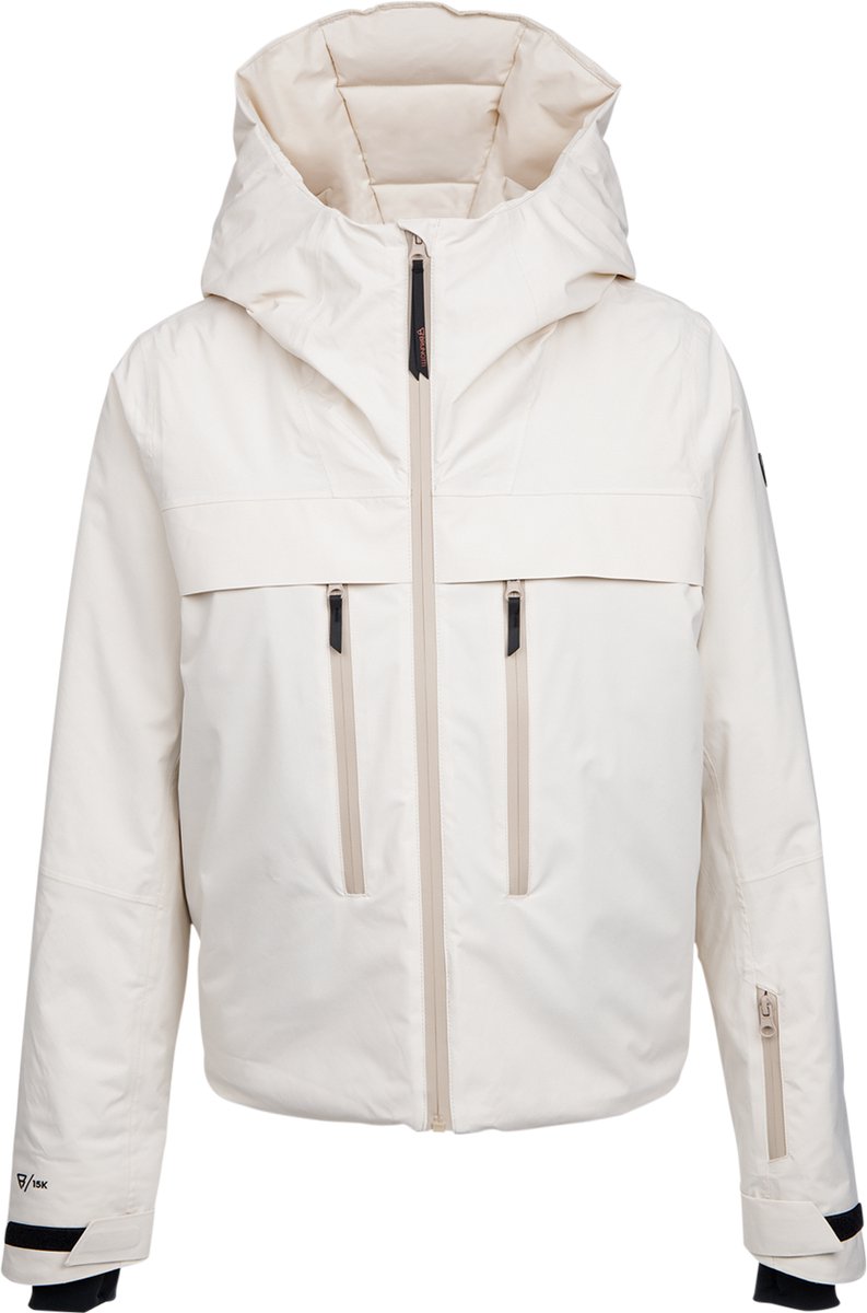 Brunotti Jarmena Skijas Dames – Ski Jas 15K Ademend en Waterdicht Regular Short Fit Moonbeam