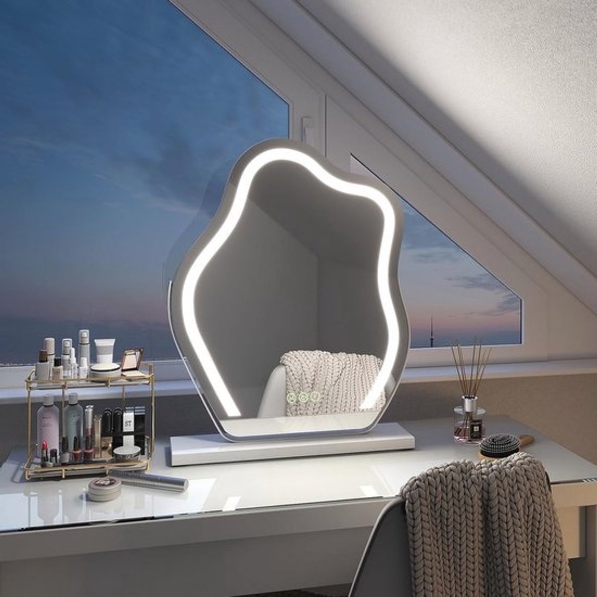 Hollywood Make-upspiegel met Verlichting en Smart Touch Control