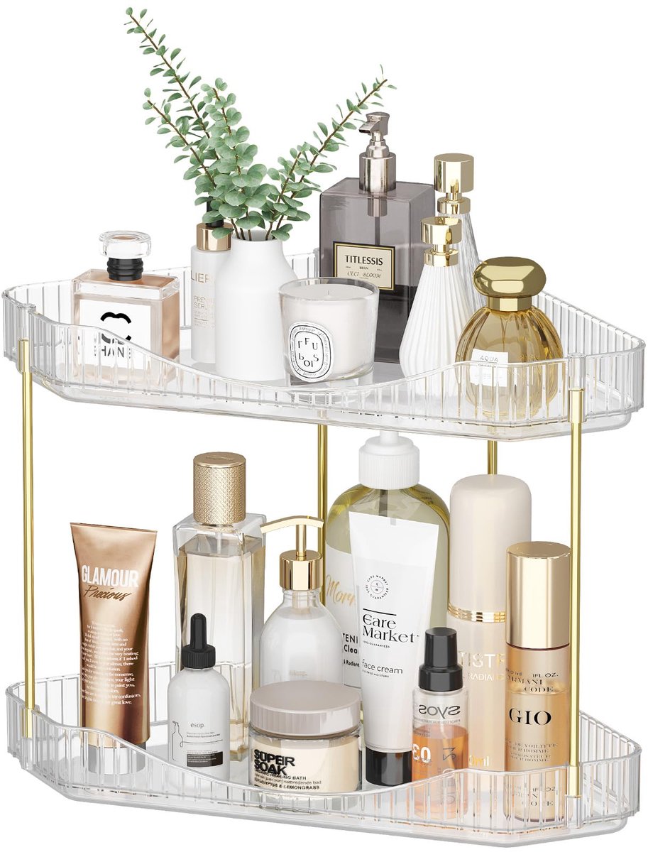 Organizer - Transparant, 2 niveaus - Voor make-up en parfum