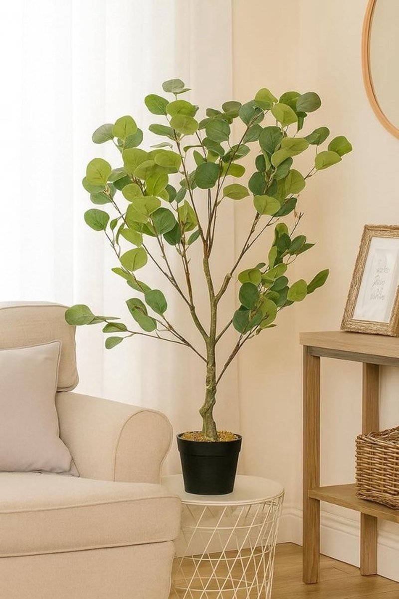 Grote Kunstplant Eucalyptus Boom 85cm Realistisch Huisplant in Pot