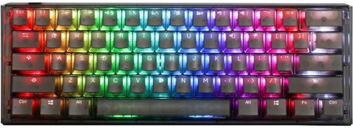 Mini Gaming Toetsenbord Compact 60% Layout Mechanisch met RGB Verlichting - MX Speed Zilver Switches