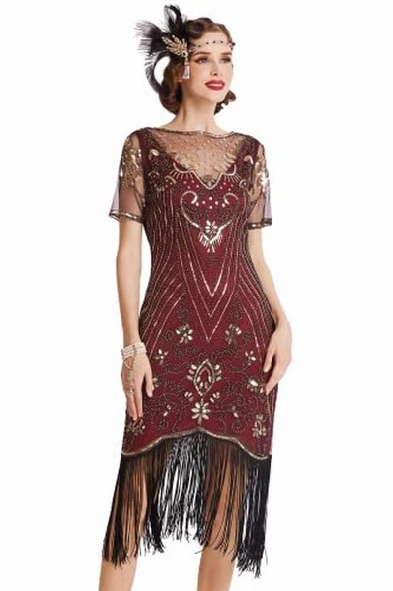 1920s Flapper Pailletten Jurk - Vintage Gatsby Kostuum voor Feestelijke Gelegenheden