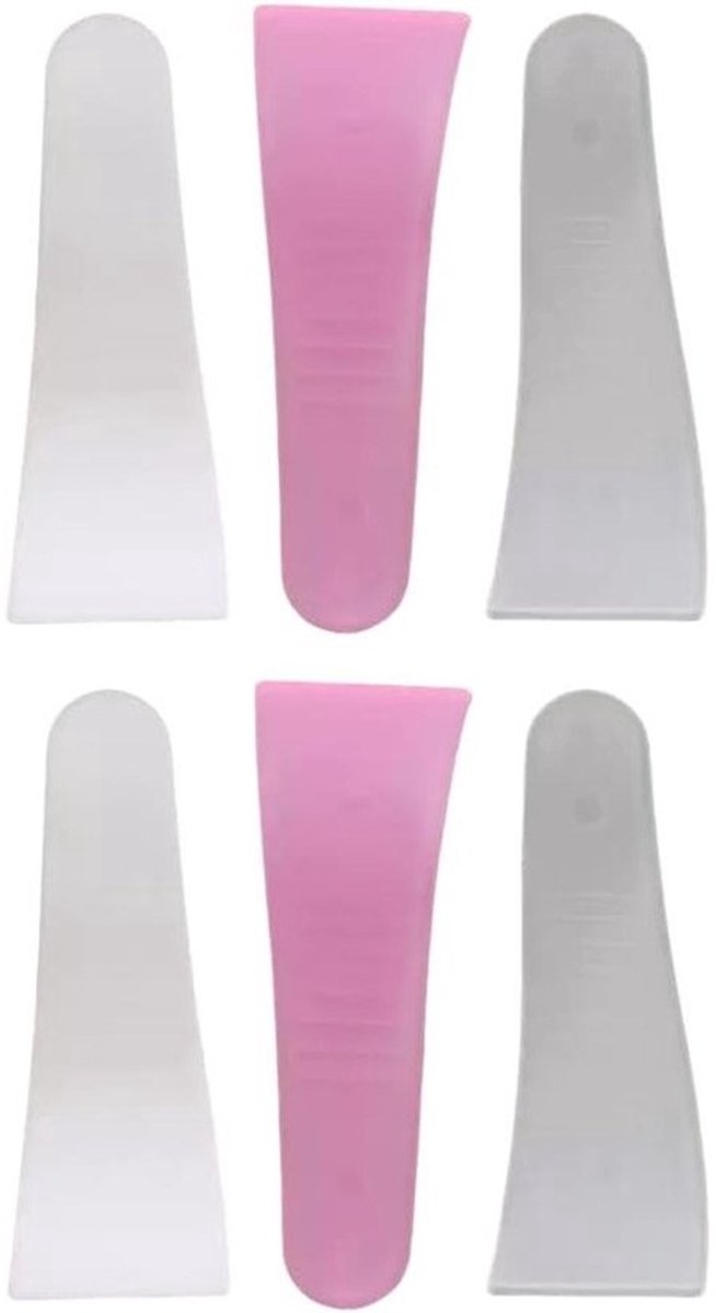 6-delig Wax Applicator Set - Herbruikbare Spatels en Stokjes - Niet-Klevend - Salon & Thuis Gebruik - Willekeurige Kleur
