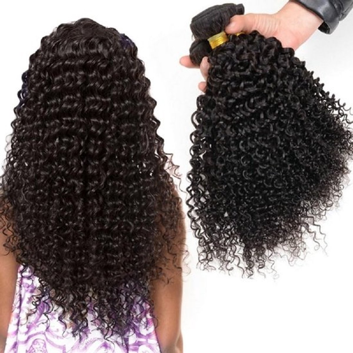 Kinky Curly Haar Bundels 300g Braziliaans Virgin Menselijk Haar Natuurlijk Zwart