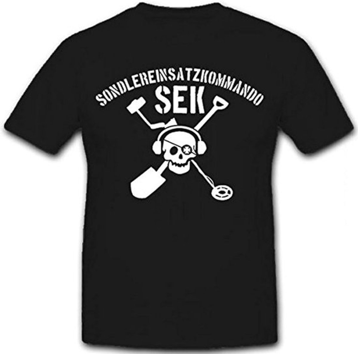 Metalen Grond Sonde Detector T-Shirt Zwart