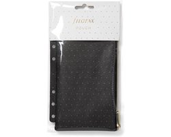 Zwart Etui met Rits voor A5 Organizer en Filofax - Pennenhouder 102x170mm