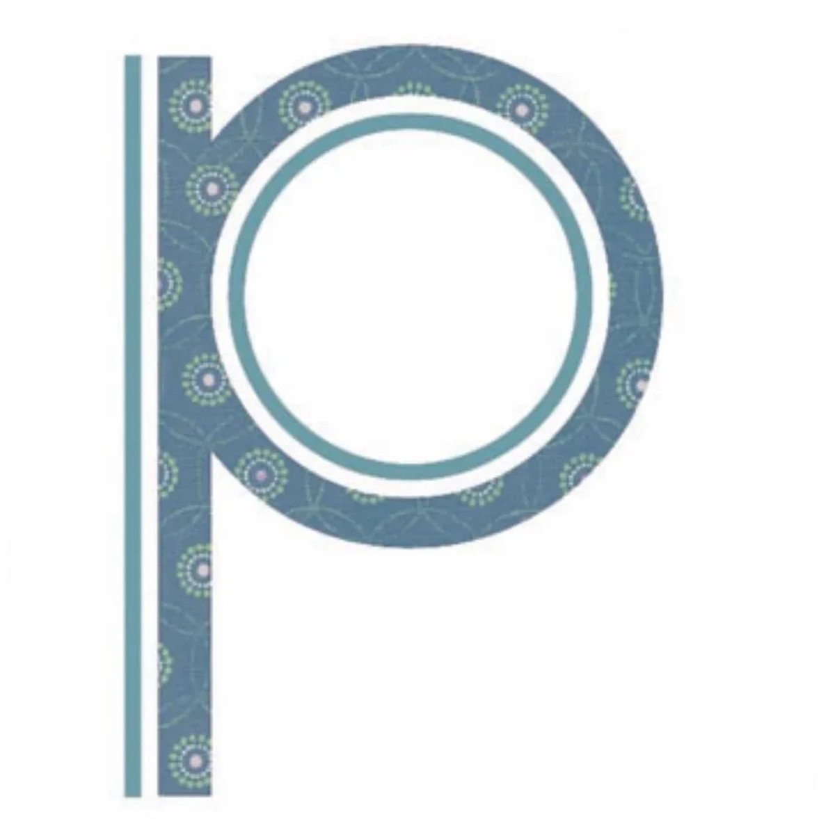 Lilipinso sticker blauwe letter p