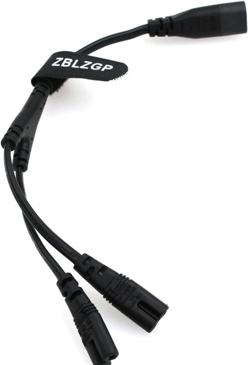 IEC C14 naar 2x C7 Splitter Kabel - 1 naar 2 Weg Y Adapter Stroomverdeler voor Elektronica