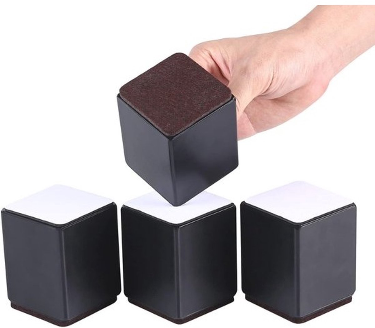 Meubelverhogers 76mm - 4-Pack Bedverhogers voor Sofa, Tafel & Stoel