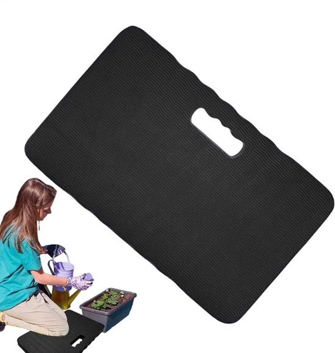 Kniekussens Werk - Knielende Pads - Comfortabel Klussen - Extra Dik Schuim - 46 x 28 cm - Zwart