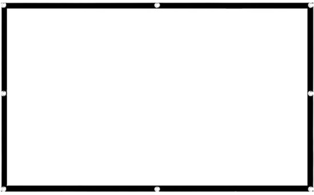 Projectiescherm - Draagbaar Scherm - Thuisbioscoop - Kreukvrij Polyester - 254 cm diagonaal - Wit