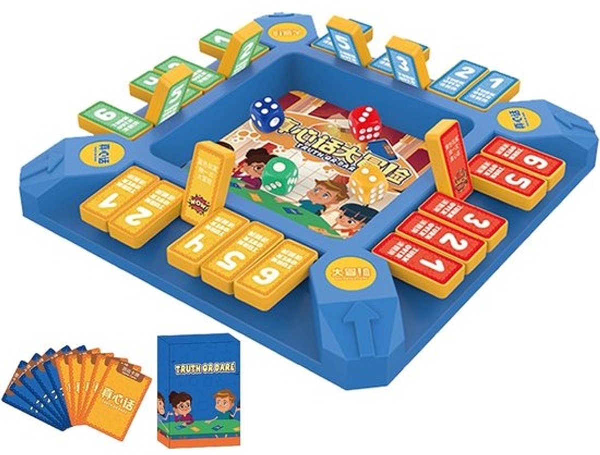 Gezelschapsspel - Spelletjes Avond - Sociale Interactie - 54 Opdrachtenkaarten - 20x20cm Bord