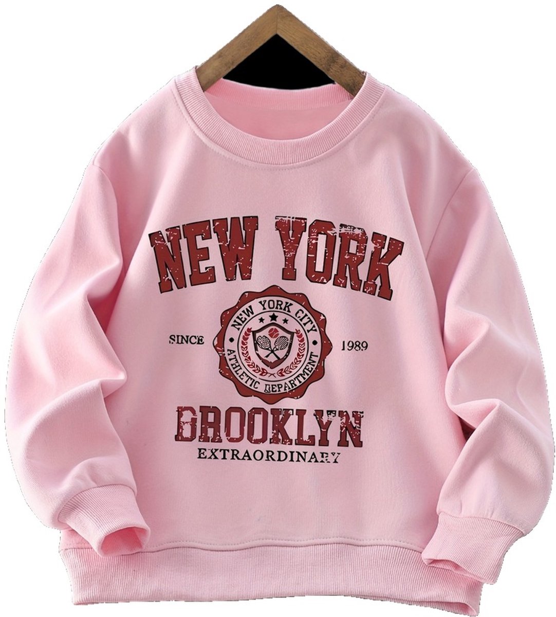 Currero Sweater Jongens Sweaters Sweatshirt Hoodie Warme Trui Pullover Jumper Crewneck Vest 5-6 Jaar Roze