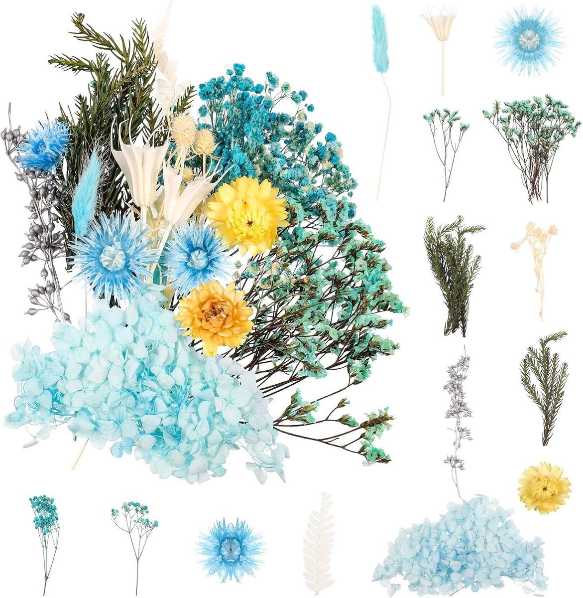 Drogen Bloemen Boeket met Echte Geperste Bloemen voor DIY Epoxy Resin, Sieraden en Kaarsen Creaties