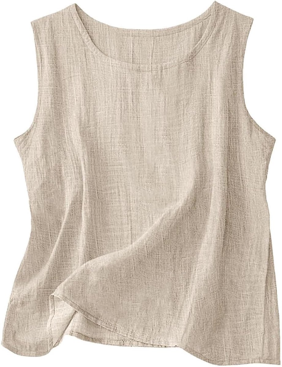 Stijlvolle Linnen Tops voor Dames - Comfortabele Crew Neck Tank Tops voor Zomer 2026