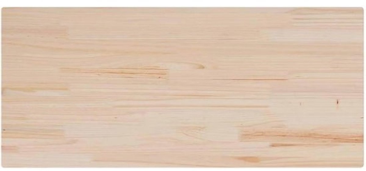 Houten Tafelblad - Tafelblad Vervanging - Tafel Opknappen - Massief Vurenhout - 90x40 cm - Houtkleur