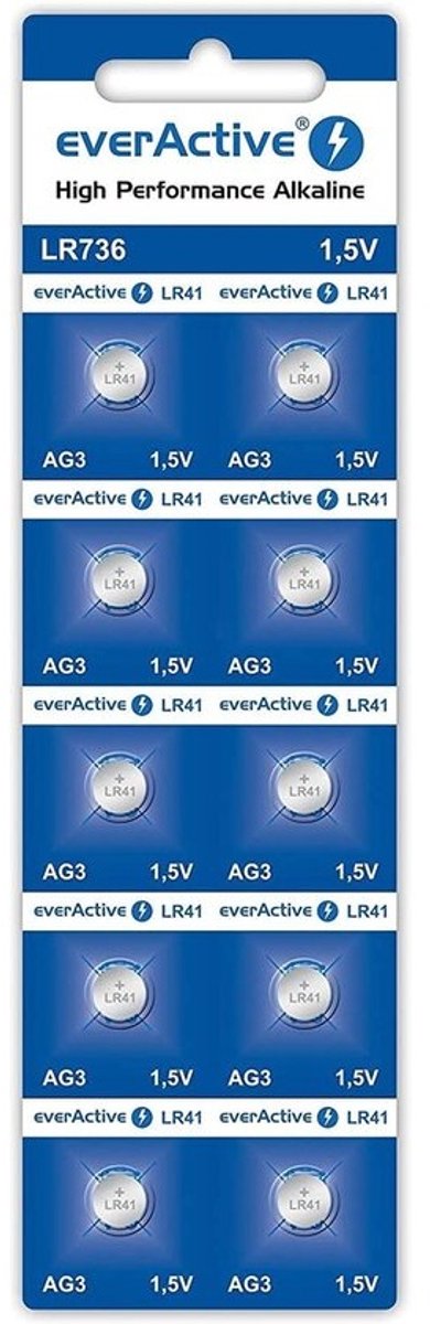 20 x Knoopcel Horloge Batterij AG3 - LR41 - LR736 - L736 - S736 1,5 V