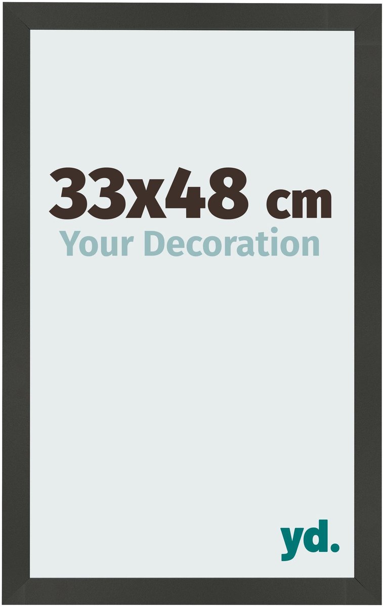 Your Decoration - Fotolijst 33x48 cm - MDF - Antraciet - Bologna