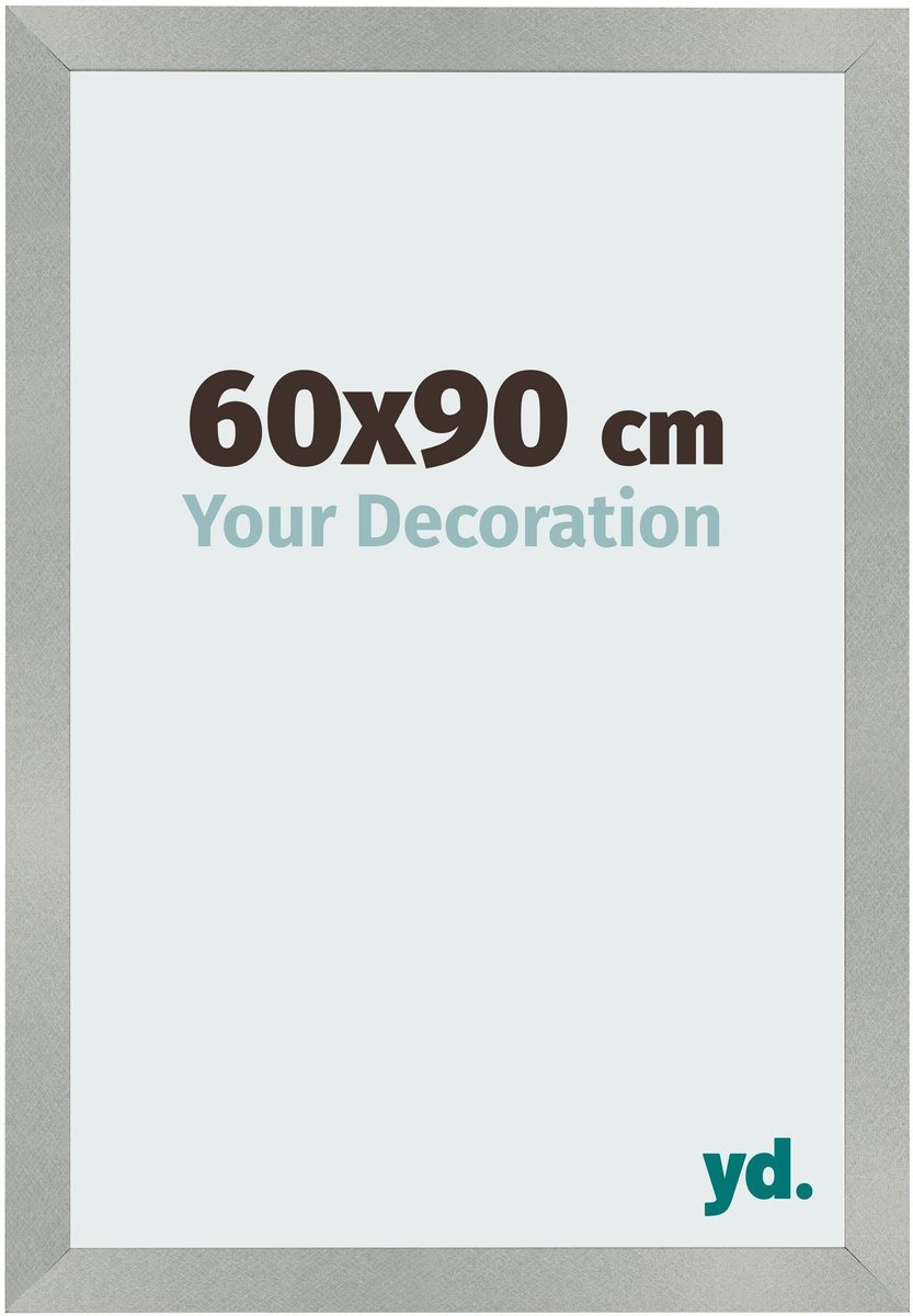 Your Decoration - Fotolijst 60x90 cm - MDF - Aluminium Geborsteld - Bologna