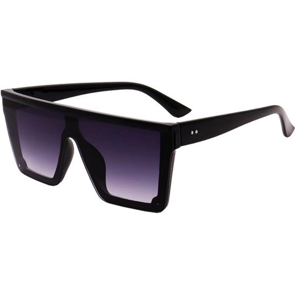 Grote Vierkante Zonnebril Dames Heren - Oversized Fashion Flat Top UV400 Bescherming