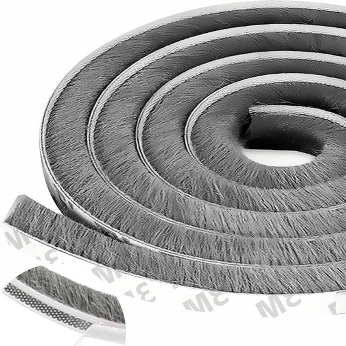 Zelfklevende Borstelafdichting voor Deuren - 7 Meter, 9 mm x 23 mm, Ideaal als Tochtstrip en Geluidsisolatie voor Rolluiken en Deuren