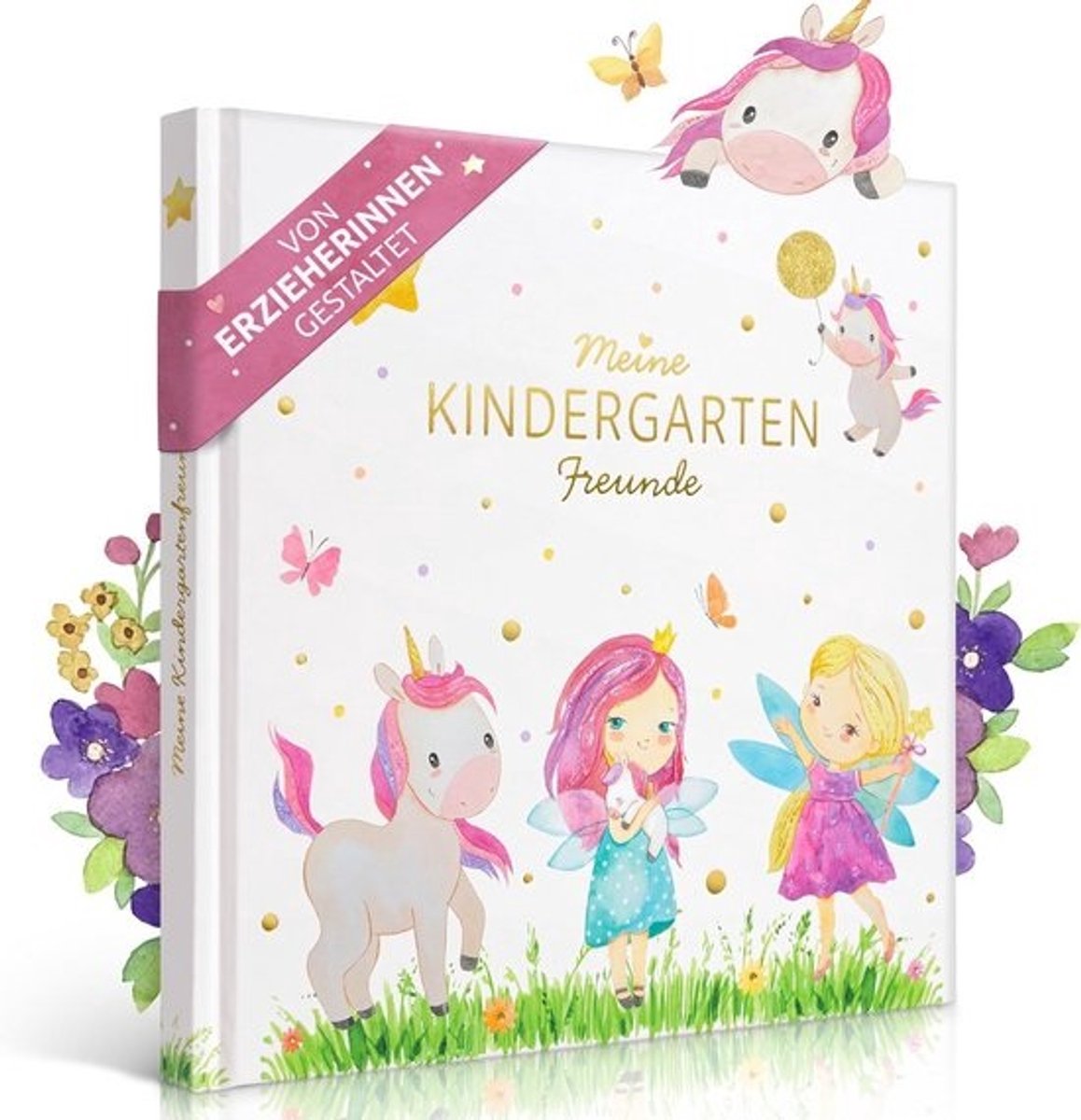Vriendschapsboekje voor Kinderen Kleuters Meisjes met Eenhoorns Feeën en Prinsessen
