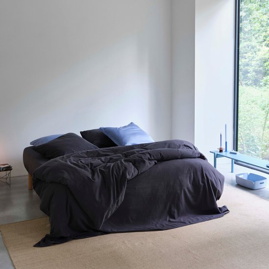 Cinderella Morning Dekbedovertrek - Tweepersoons - Flanel - Lits-jumeaux - 240x200/220 cm - Antraciet + 2 kussenslopen 60x70 van Cinderella — afbeelding 5