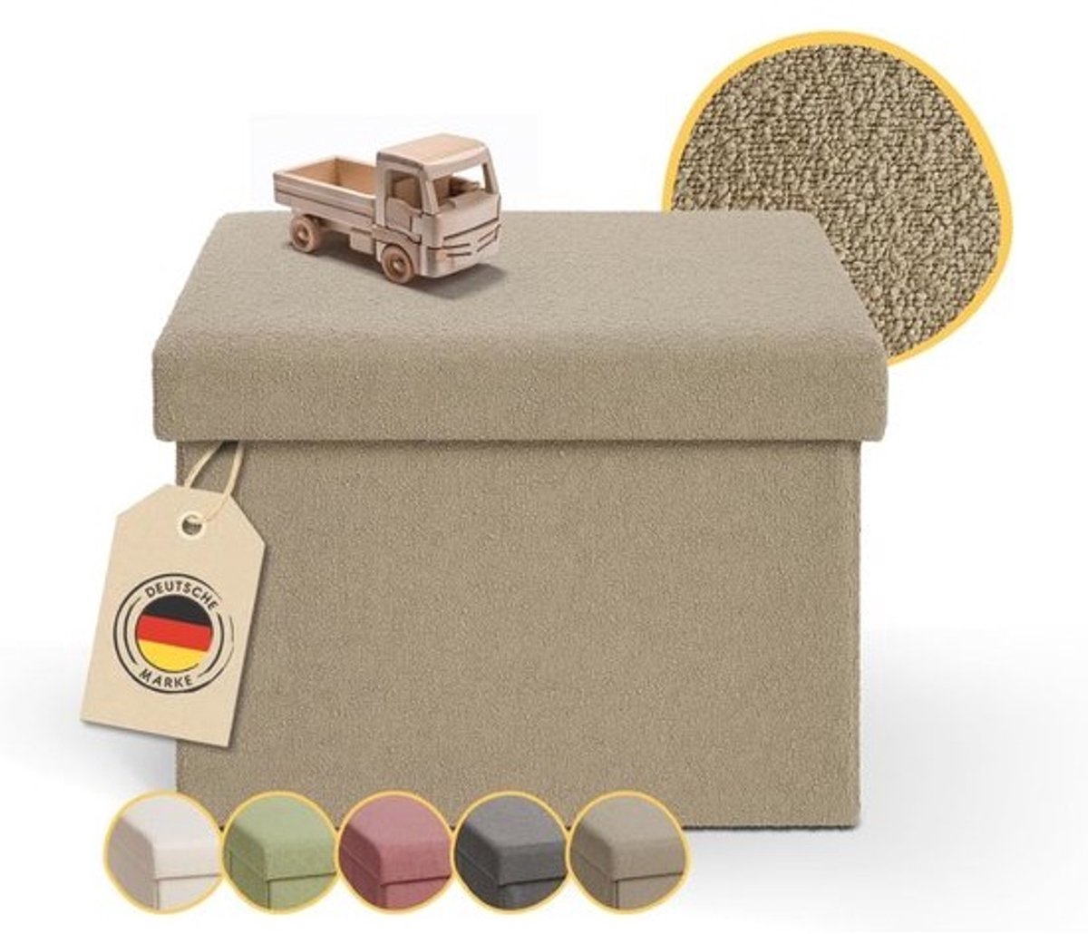 Opbergbank met opslagruimte - Kinderbankje - 41x31cm - Zitzak - Opbergpoef - Speelgoedopslag - Klein sofa