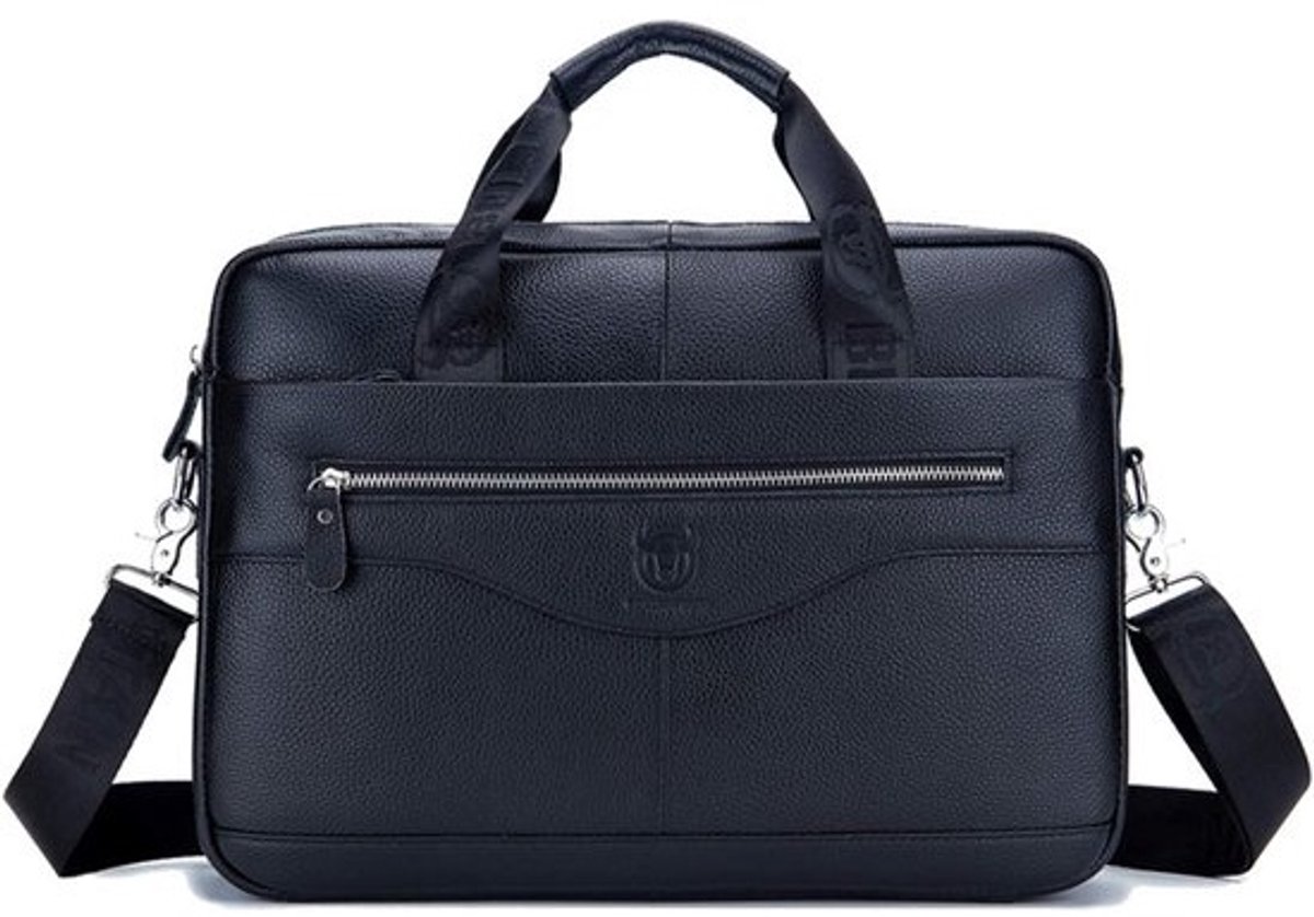 Waterdichte Leren Schoudertas voor Heren - Crossbody Tas voor Laptop en Werk