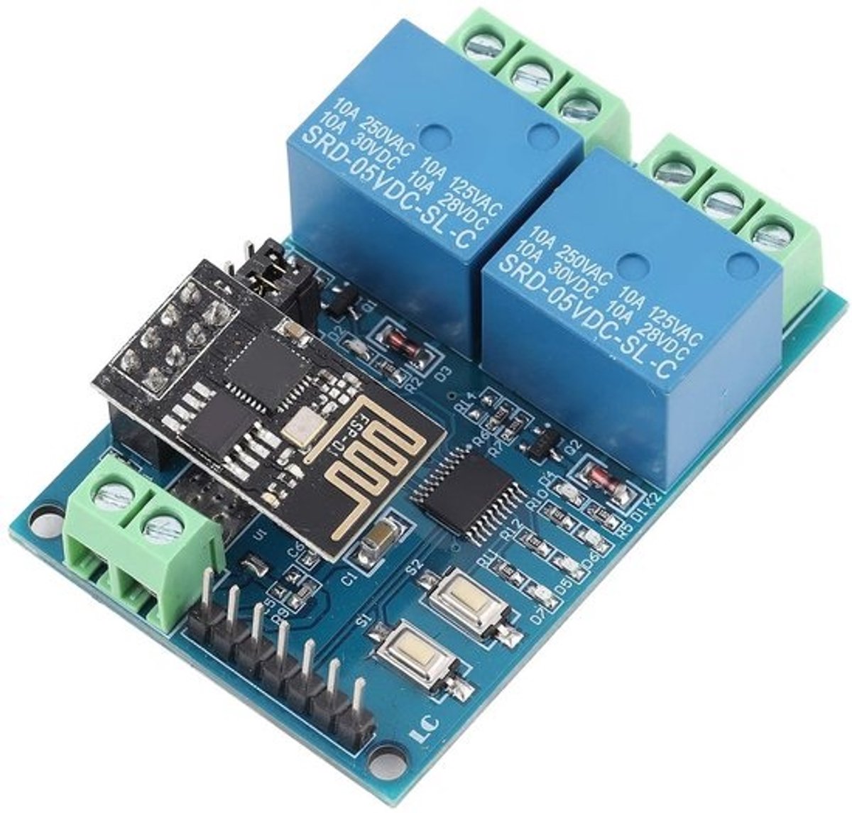 Dual Channel WiFi Relay Module voor Slimme Thuisbesturing