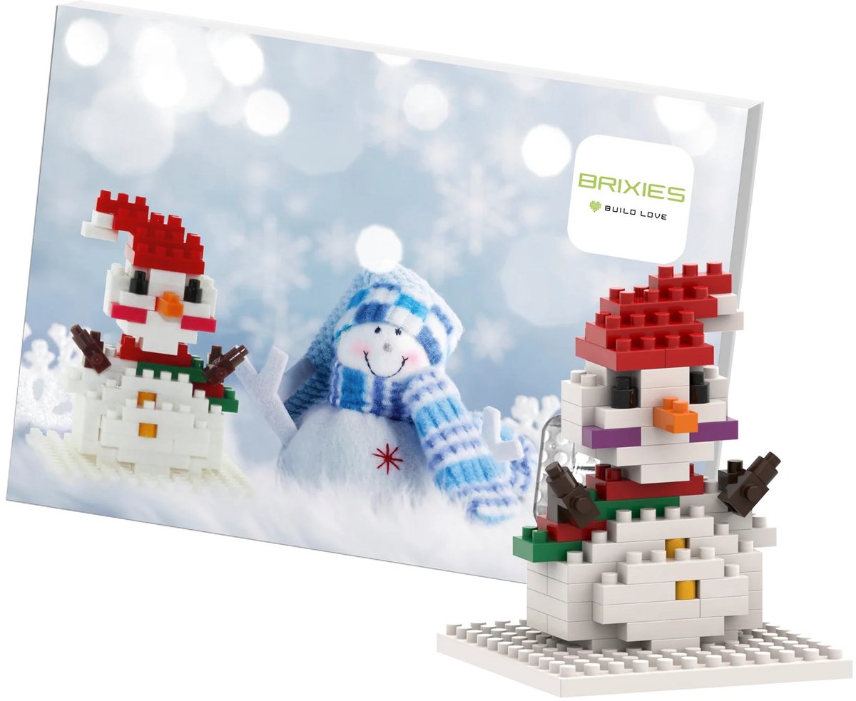 BRIXIES Postkaart – Sneeuwpop