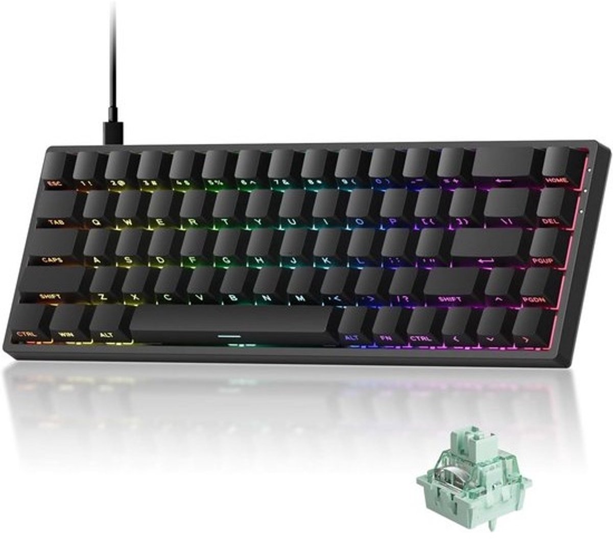 Compact 65% Gaming Toetsenbord met Magnetische Switches en Rapid Trigger