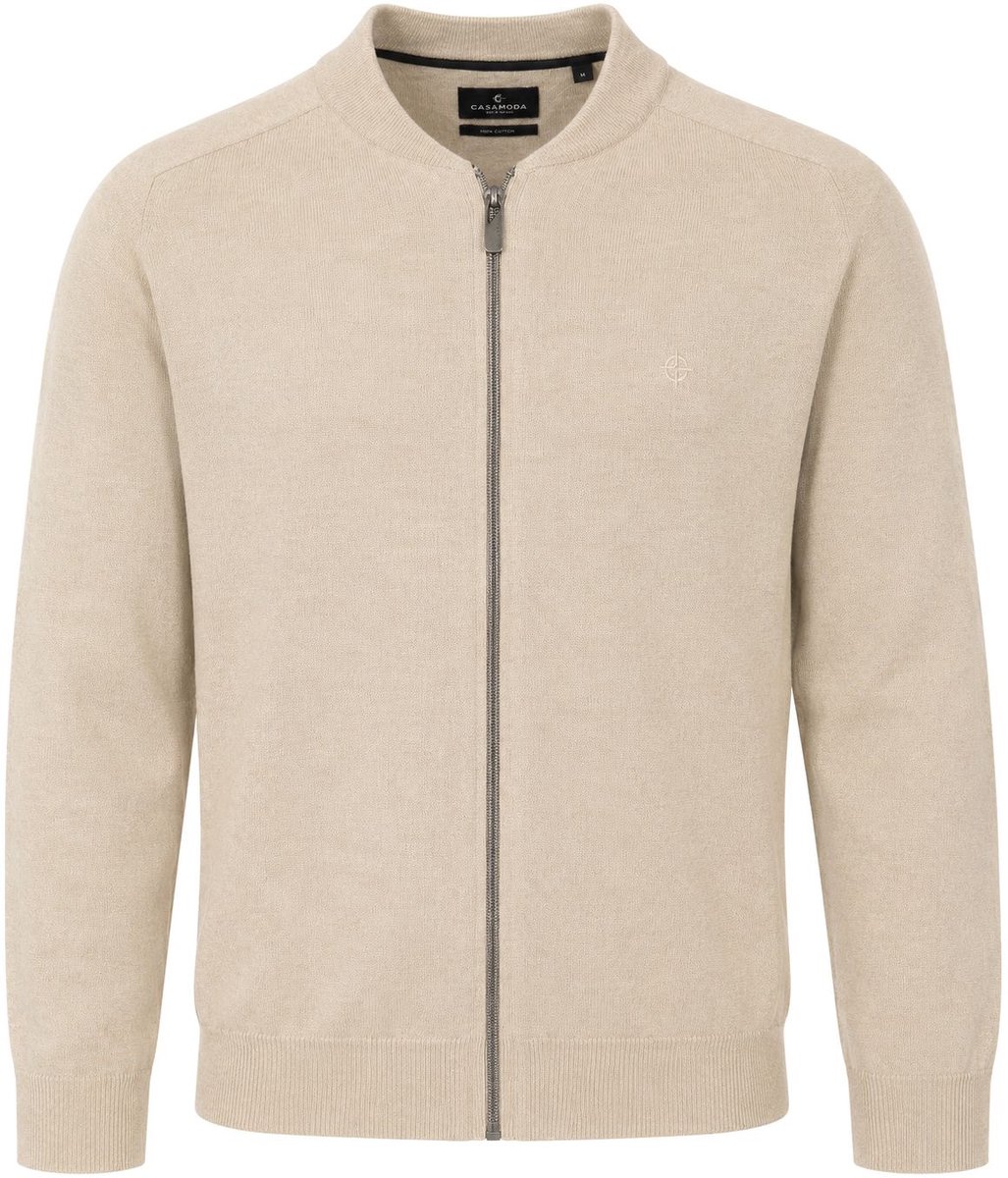 CASAMODA Vest Zip Beige - Maat M - Heren