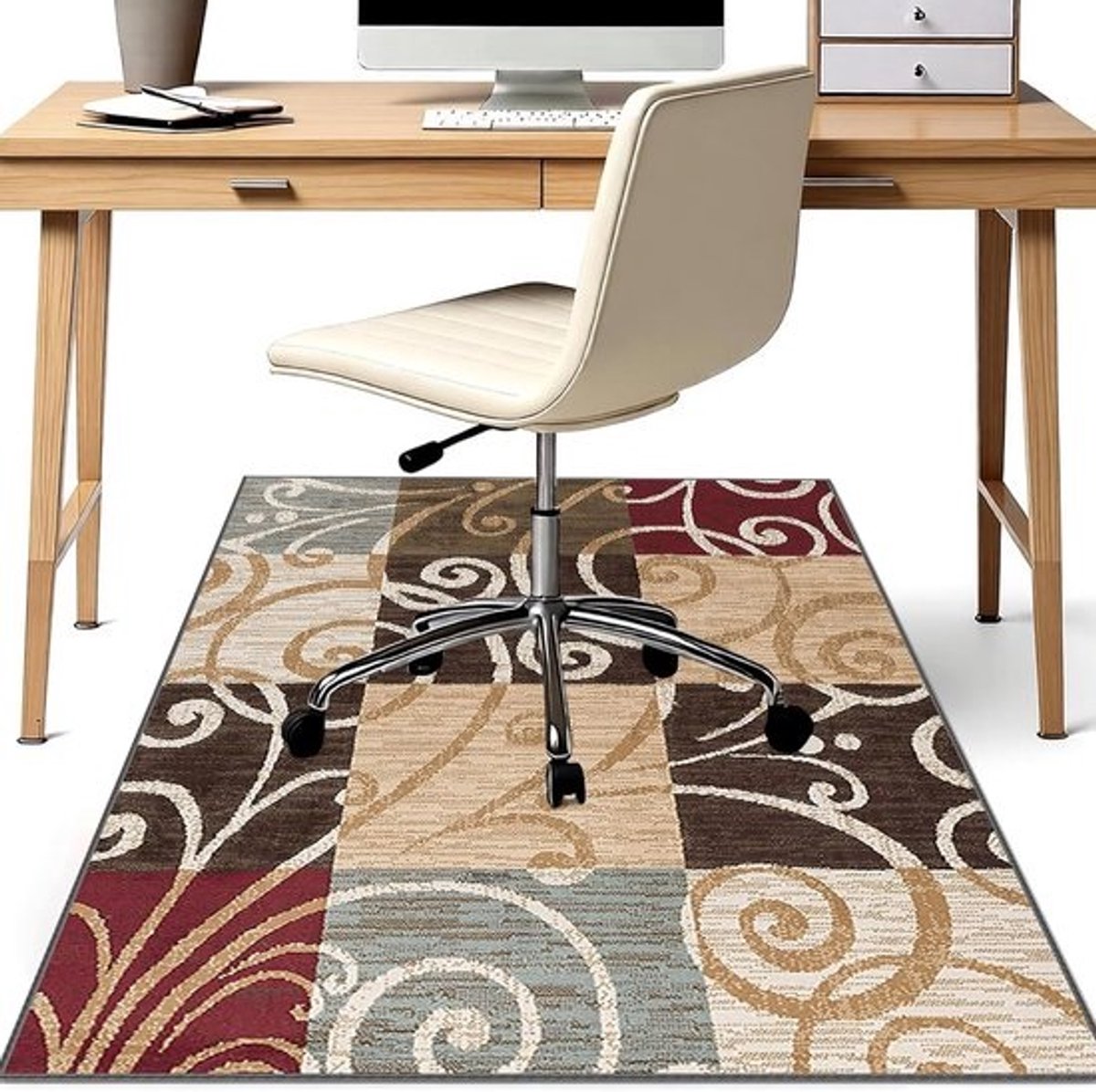 Bureau vloermat - Stoelmat bureaublad - Vloer beschermen - Antislip rug - 90 x 120 cm