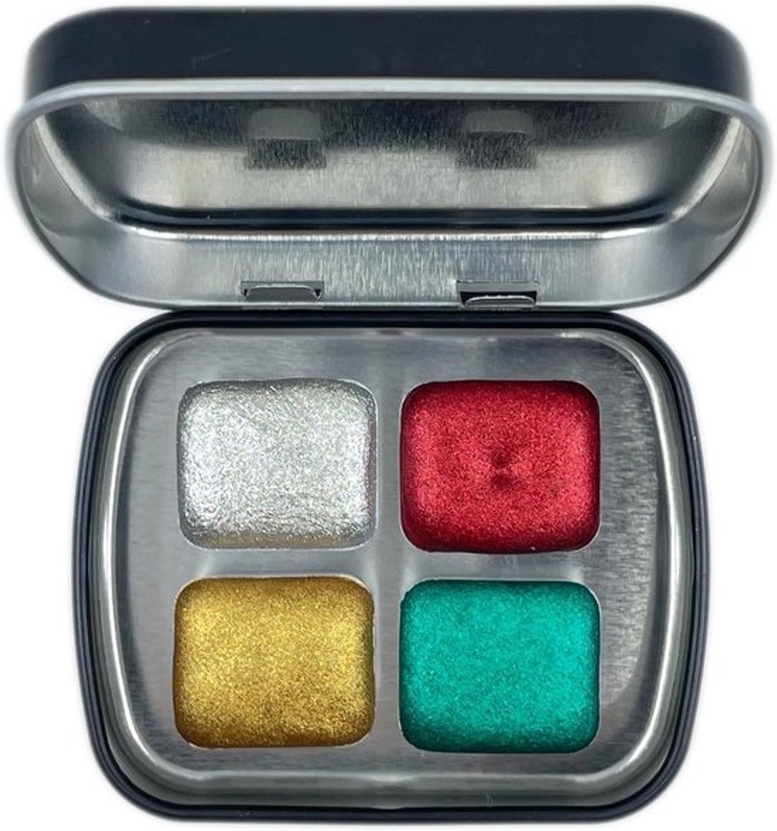 Aquarelverf Micasets - Metallic Verf - Kunst Schilderen - Niet Giftig Veganistisch - Halve Pannenset - Chrome