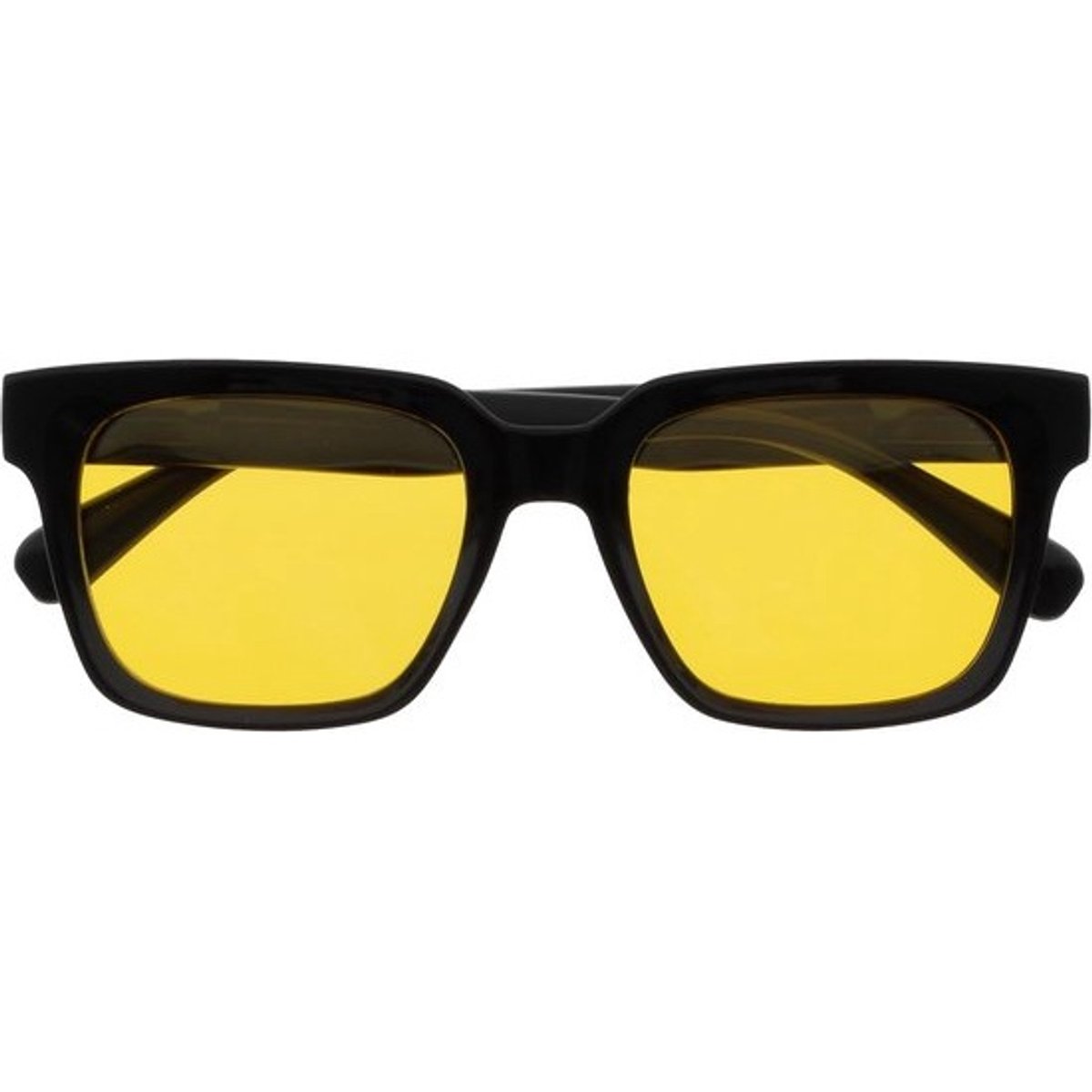 Gepolariseerde Zonnebril Oversized Rechthoekig - Gele Glazen UV400 Lichtfilter - Anti-Verblinding - Flexibele Veer Scharnieren