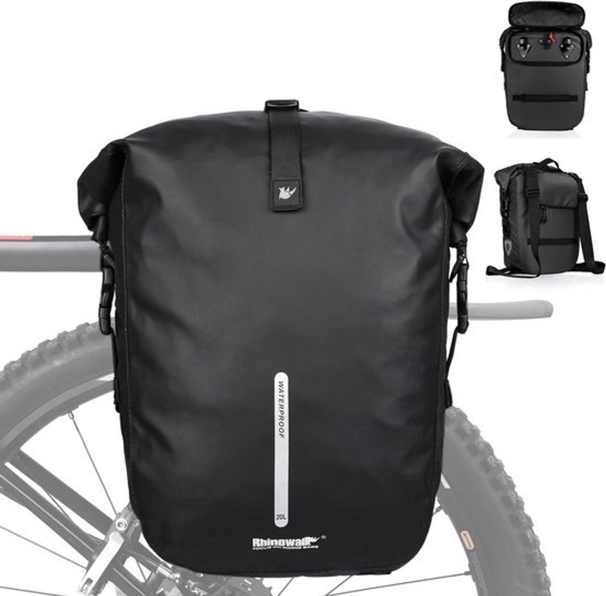 Fiets Rugzak - Fietstas Schoudertas - Fietsen en Reizen - Waterdicht Ontwerp - 20L Capaciteit - Zwart