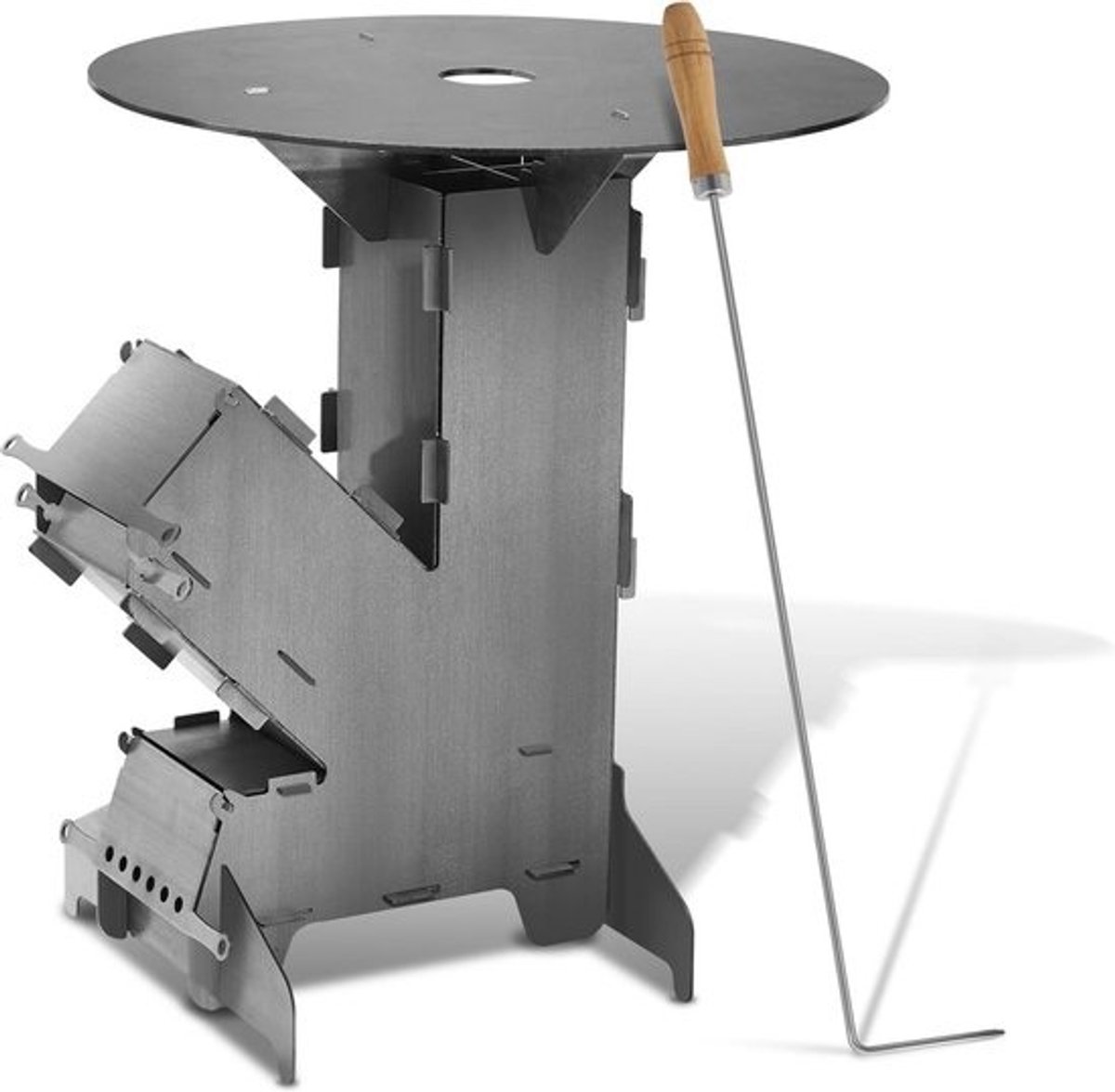 Robuuste Raketoven van 3mm Staal met Grillplaat voor Buiten Koken
