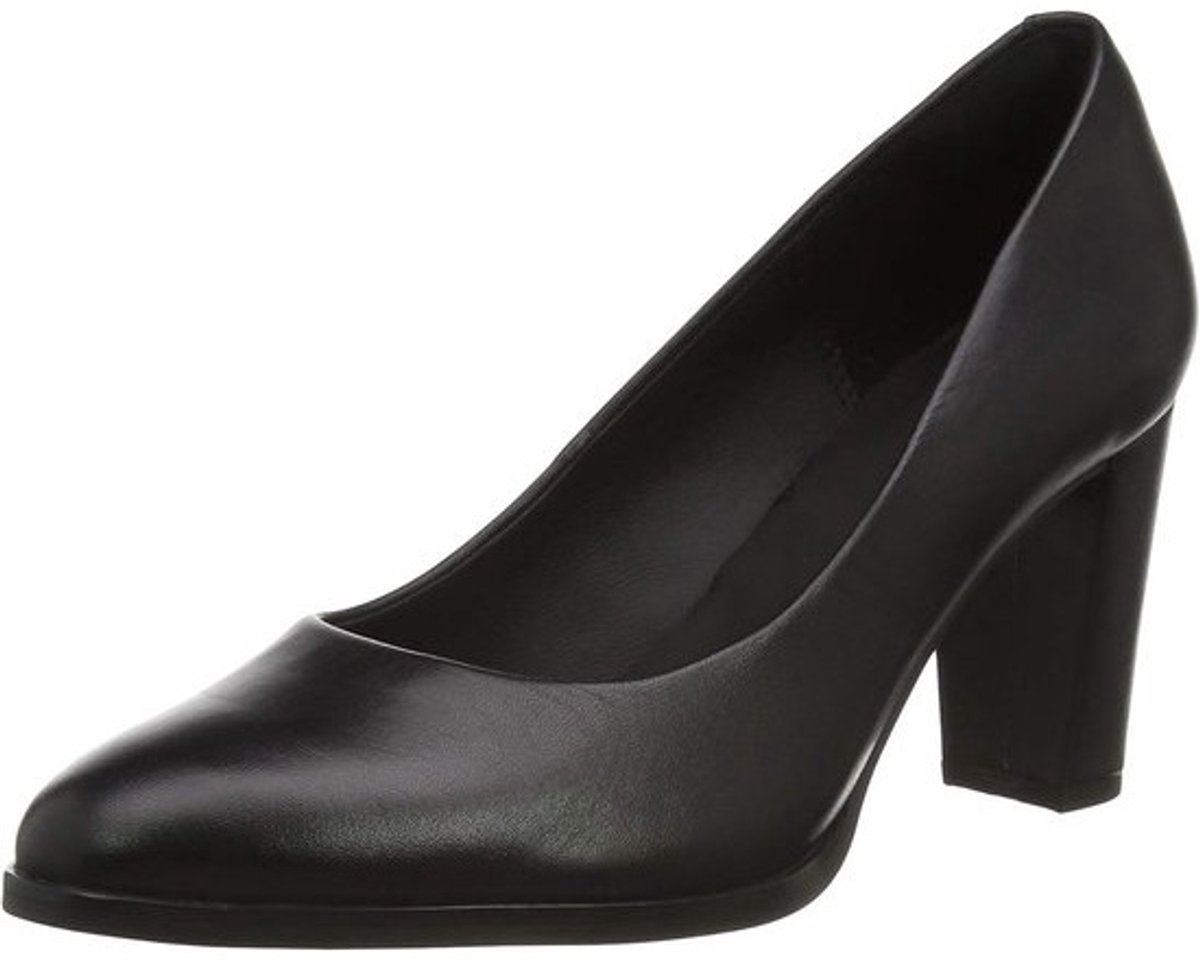 Dames Pumps Lage Hak Croco Print Donkerbruin