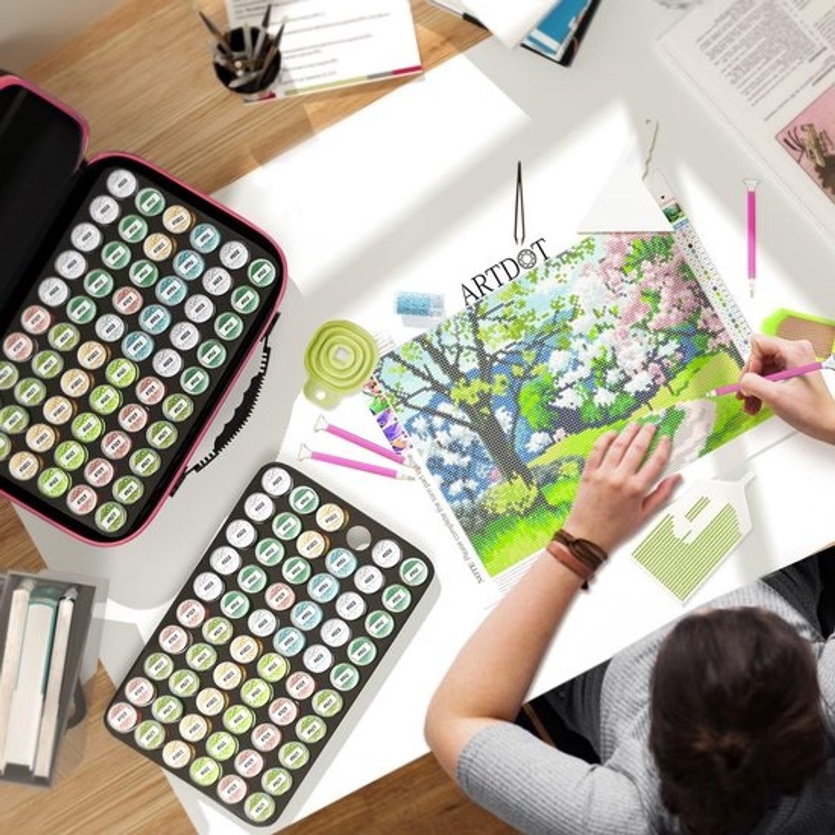 Opbergkoffer 120 Vakjes voor Diamond Painting Accessoires en Kralen