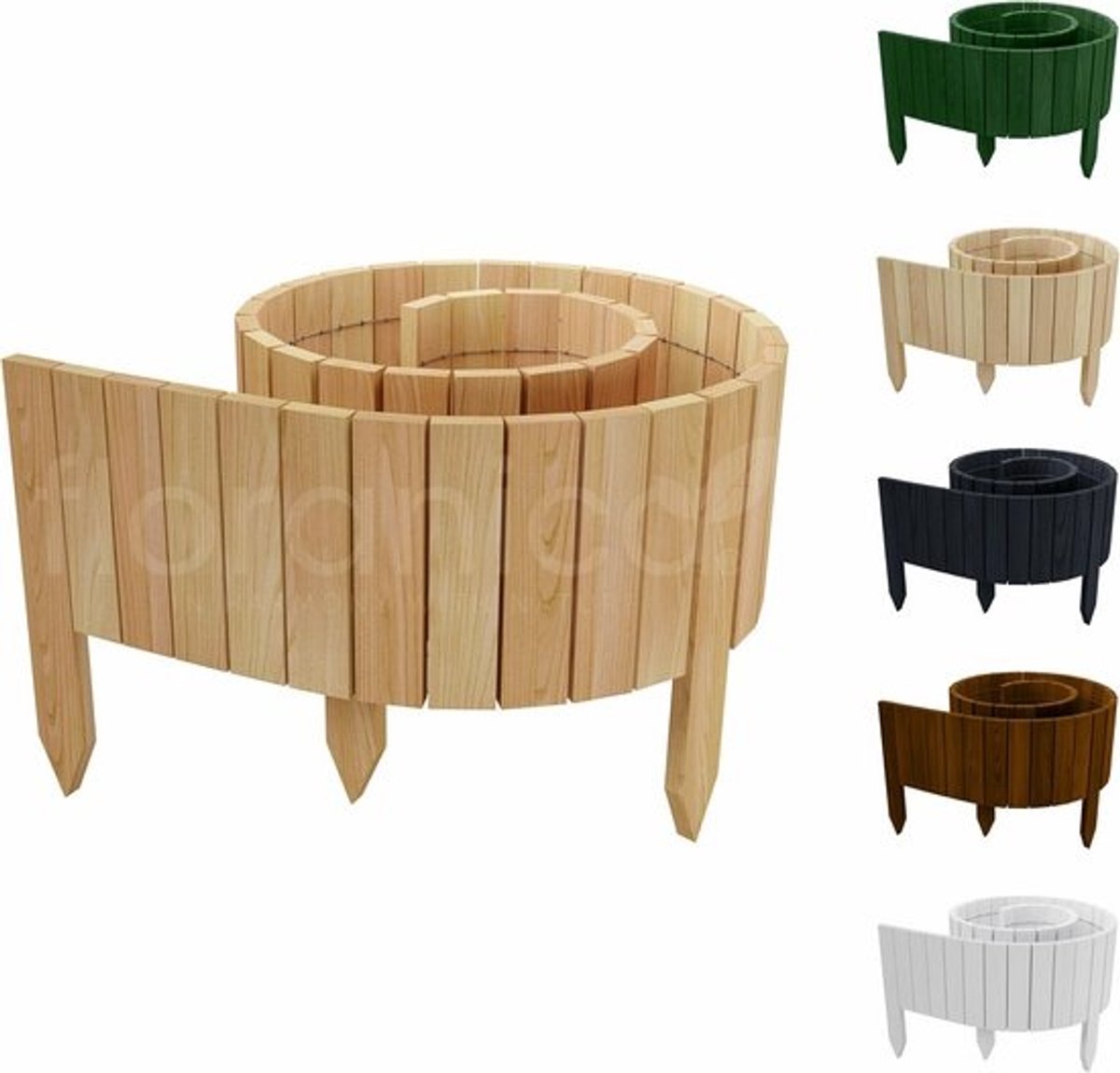 Flexibele Houten Randafscheiding voor Tuin en Bloembedden 200x30 cm