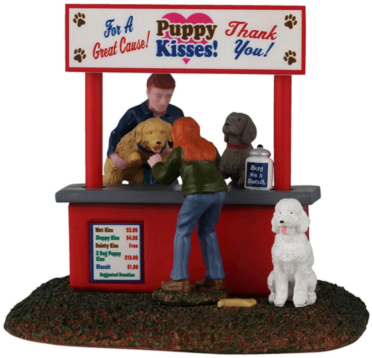 Lemax - Puppy Kissing Booth