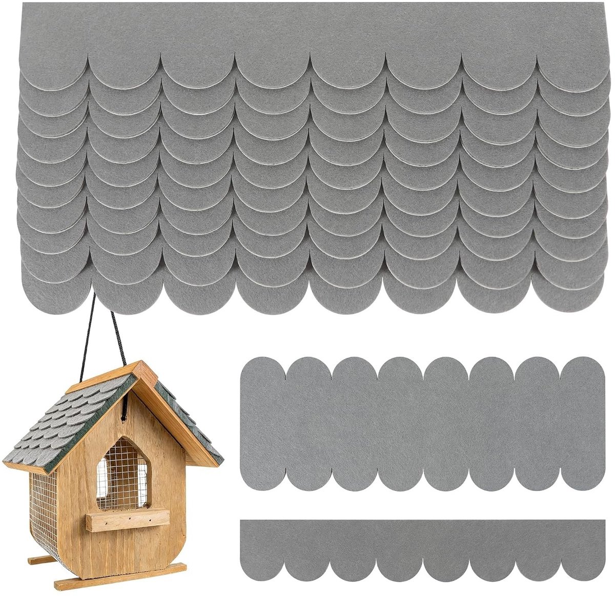 22-delige Dakshingles voor Vogelhuisjes, Zelfklevende Dakbedekking, Bitumen Schingles voor Nestkasten en Insectenhotels, Geschikt voor Honden- en Konijnenhokken (Rood)