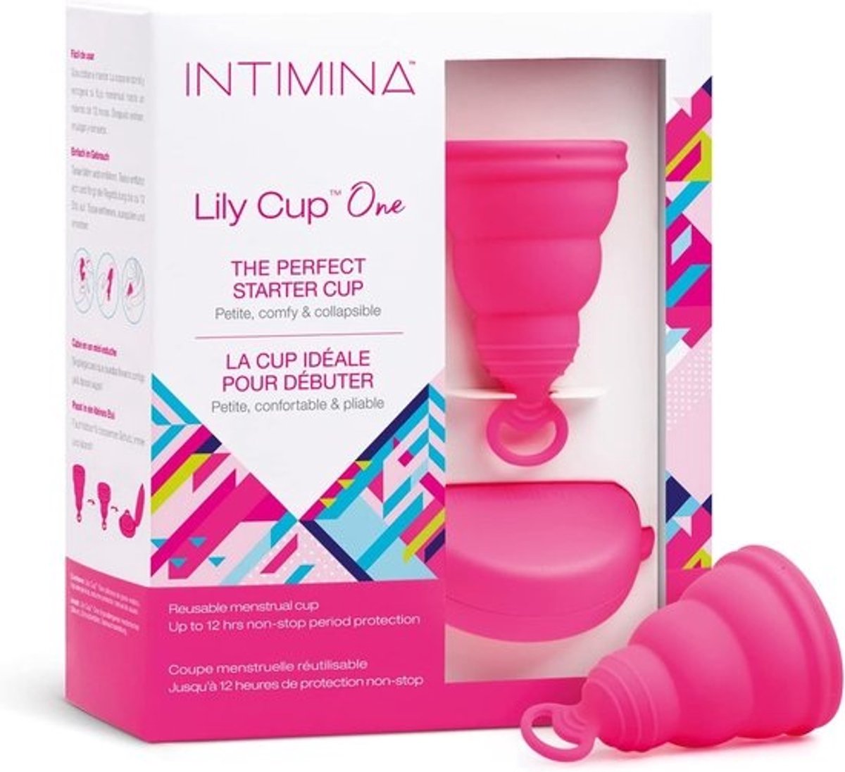 Menstruatiecup Beginners - Opvouwbare Cup - Comfortabel Menstrueren - Lekvrije Dubbele Rand - 47 x 39 mm - Transparant
