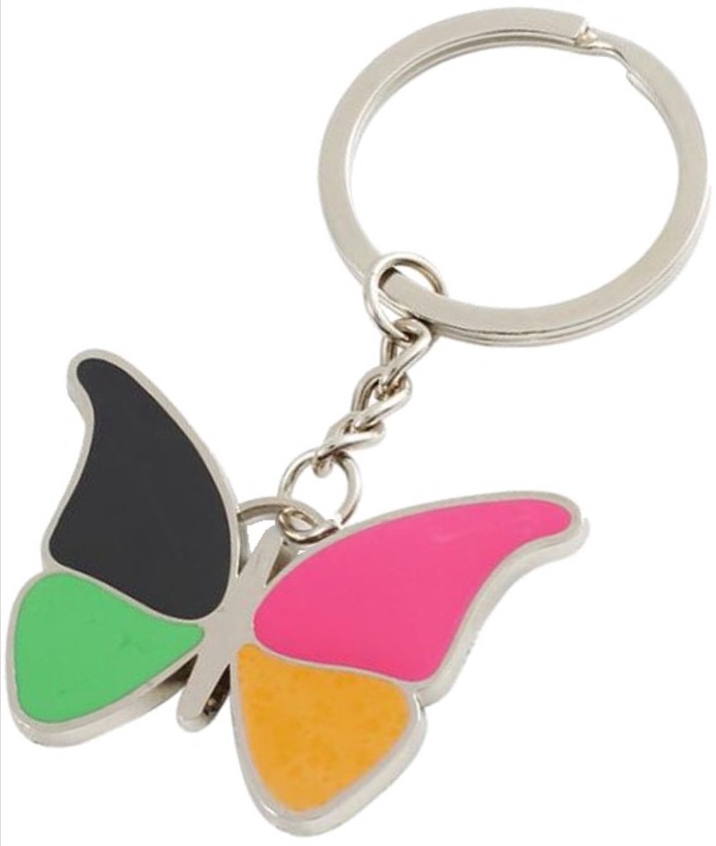 *** Vlinder Sleutelhanger - Gelukshanger - Sleutelhanger Vrouwen - Sleutelhanger Mannen - Multicolour van Heble® ***