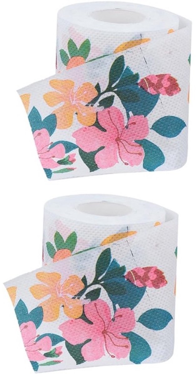 Bedrukt Toiletpapier - Decoratief Papier - Feestelijke Decoratie - Uniek Bloemendessin - 10.5x10CM - Multicolor