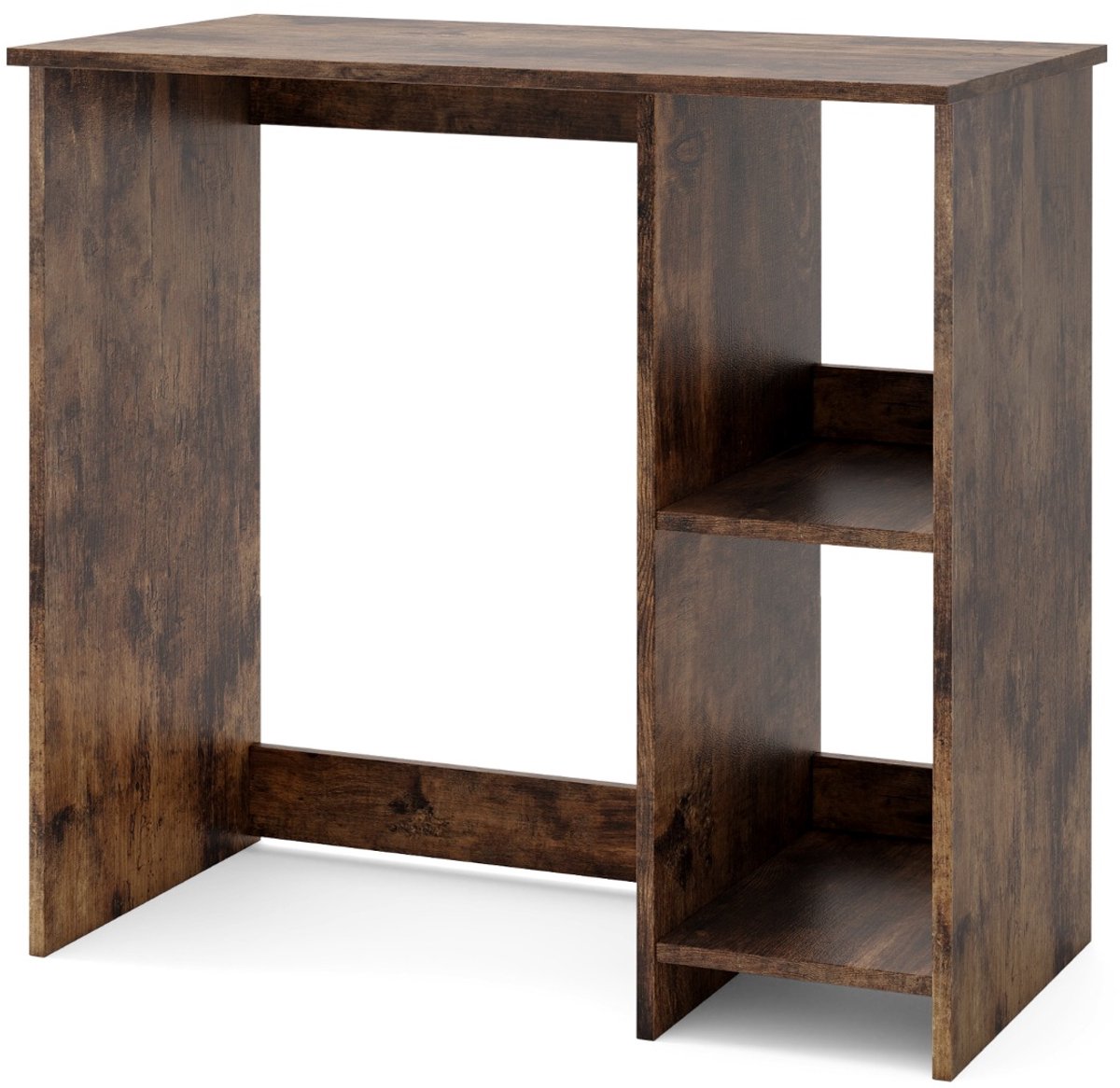 SureDeal® - Bureau - Kleine - Vakken Computerbureau Kantoortafel - 80x40x74 cm - Koffiebruin